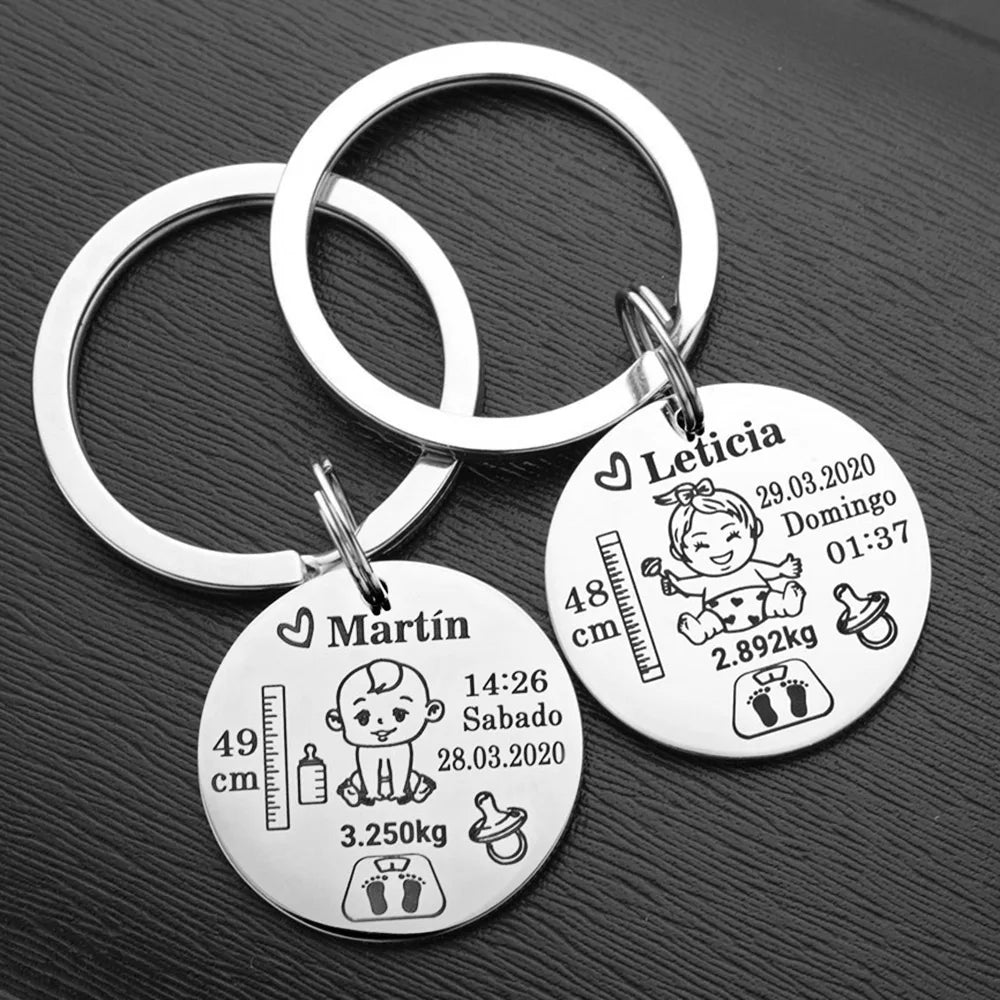 Porte clé naissance à personnaliser