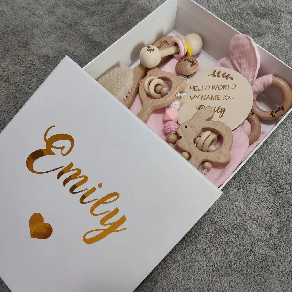 Coffret cadeaux naissance à personnaliser